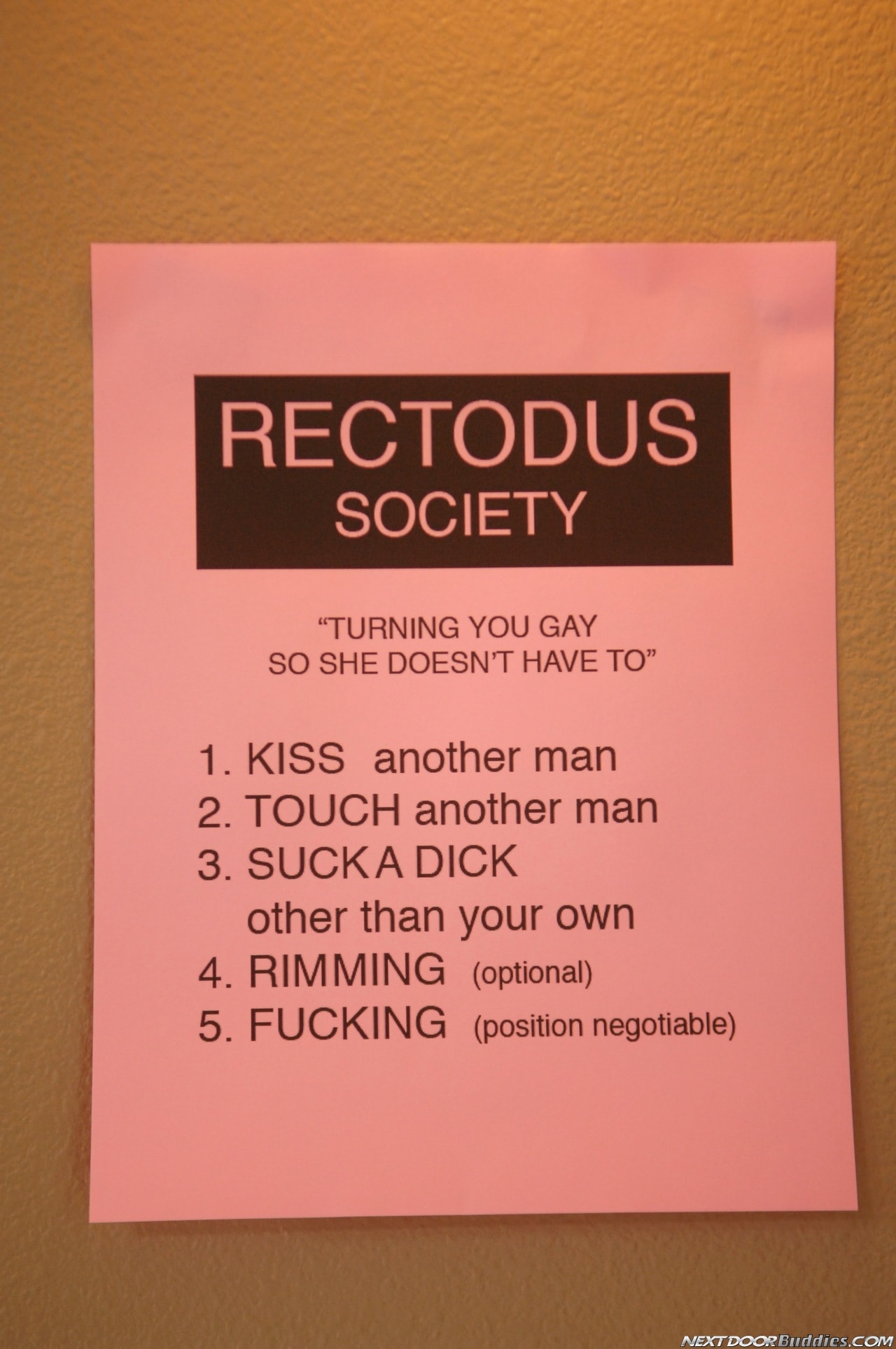 Next Door Studios 'The Rectodus Society' starring Brec Boyd (Photo 5)